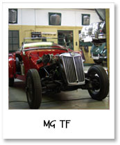 renovering reparation MG TF, årgang 1954